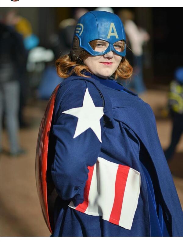 Mask Ladies Fancy Dress Captain America Womens Costume New Miss American Dream 