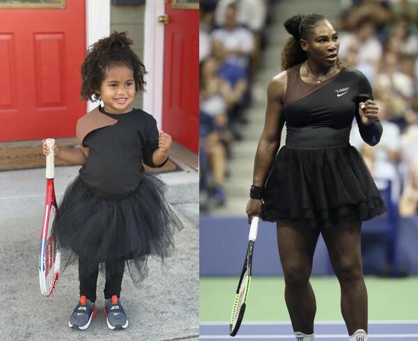 Kalea, 3 years old, as Serena Williams
